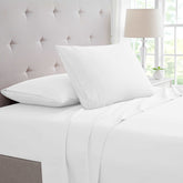 Bamboo 4 Piece Luxury 3 Line Embroidered Sheet Set. - Bed Bath Fashions